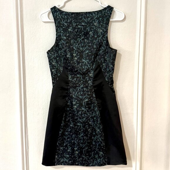 All Saints black + blue satin dress, size US 4 - Picture 4 of 5